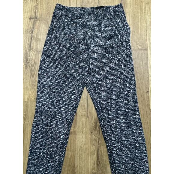 Express Pants Women's Size 8 Ankle High Rise Black White Print Pockets New - Picture 3 of 11